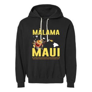 Malama Maui Malama Strong Hawaii Garment-Dyed Fleece Hoodie