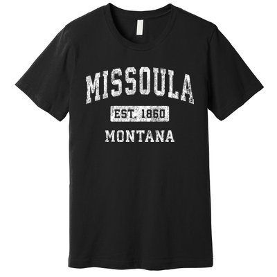 Missoula Montana Mt Vintage Established Sports Premium T-Shirt