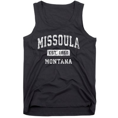 Missoula Montana Mt Vintage Established Sports Tank Top