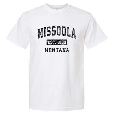 Missoula Montana Mt Vintage Established Sports Garment-Dyed Heavyweight T-Shirt