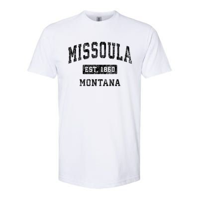 Missoula Montana Mt Vintage Established Sports Softstyle CVC T-Shirt