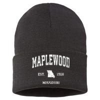 Maplewood Missouri Mo Vintage Athletic Sports Sustainable Knit Beanie