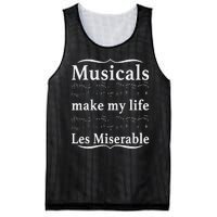 Musicals Make My Life Les Miserable Funny Apparel Mesh Reversible Basketball Jersey Tank