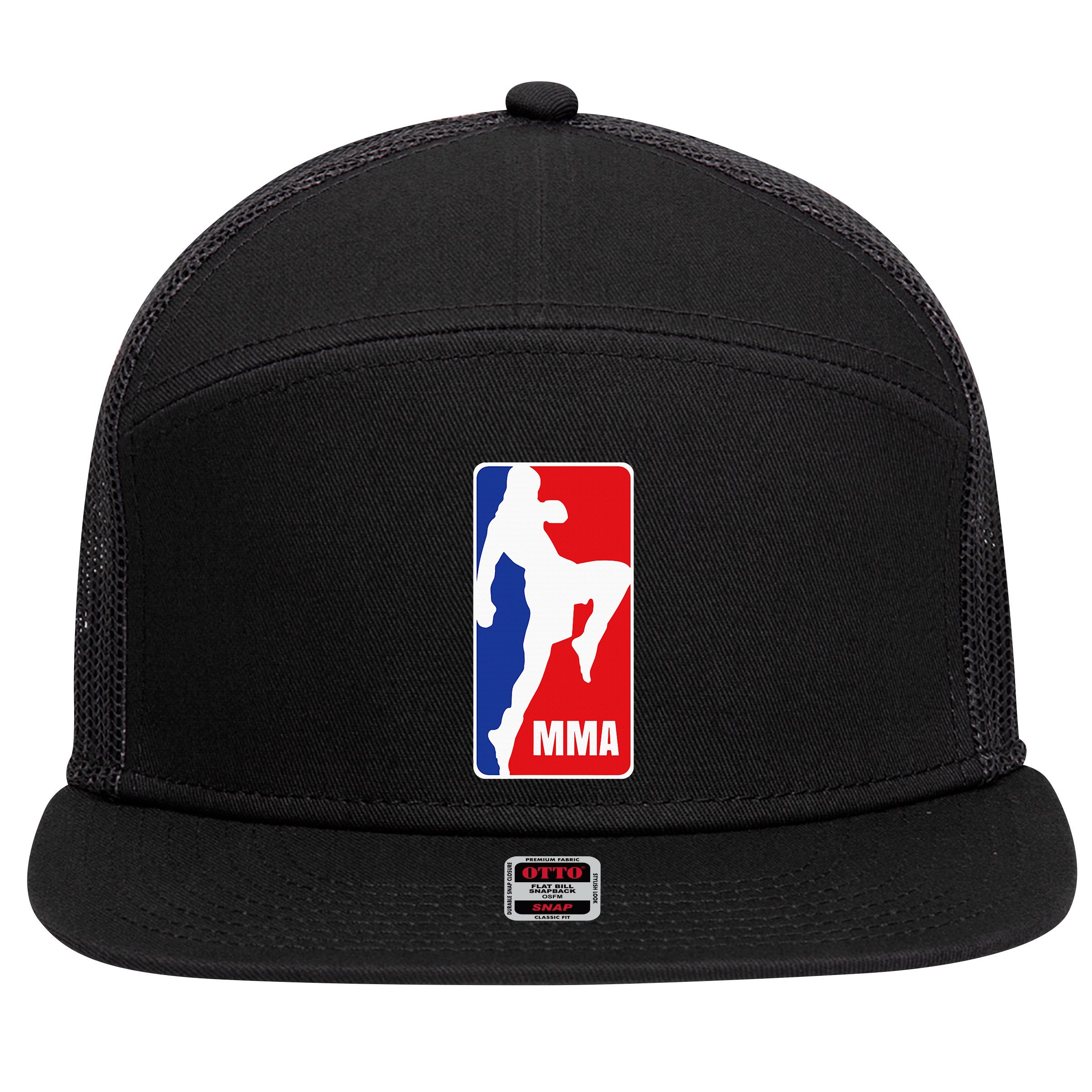 Mma Mixed Martial Arts Retro Fighting Fan Logo 7 Panel Mesh Trucker Snapback Hat