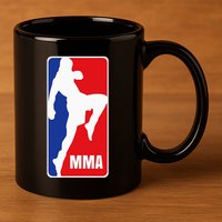 Mma Mixed Martial Arts Retro Fighting Fan Logo 11oz C Handle Ceramic Mug