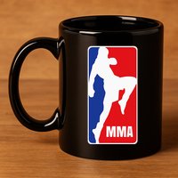 Mma Mixed Martial Arts Retro Fighting Fan Logo 11oz C Handle Ceramic Mug