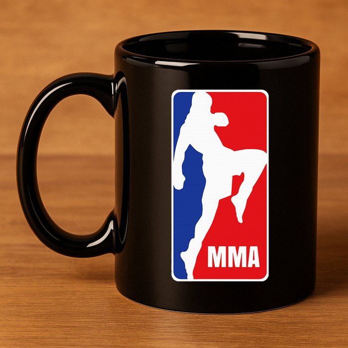 Mma Mixed Martial Arts Retro Fighting Fan Logo 11oz C Handle Ceramic Mug