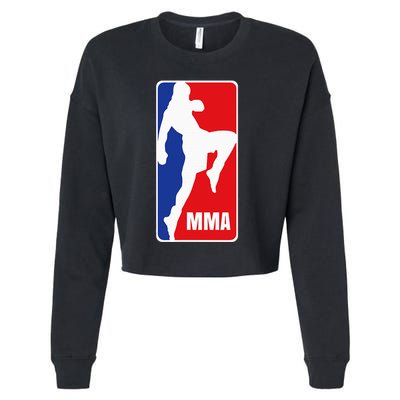 Mma Mixed Martial Arts Retro Fighting Fan Logo Cropped Pullover Crew
