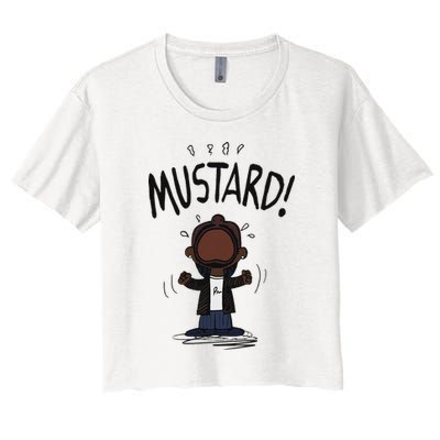 Mustard Meme Crop Top