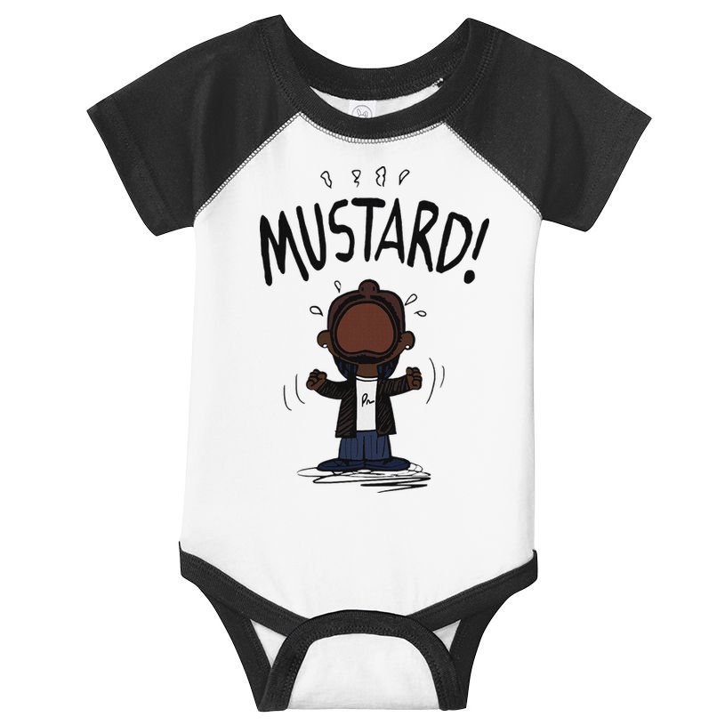 Mustard Meme Infant Baby Jersey Bodysuit