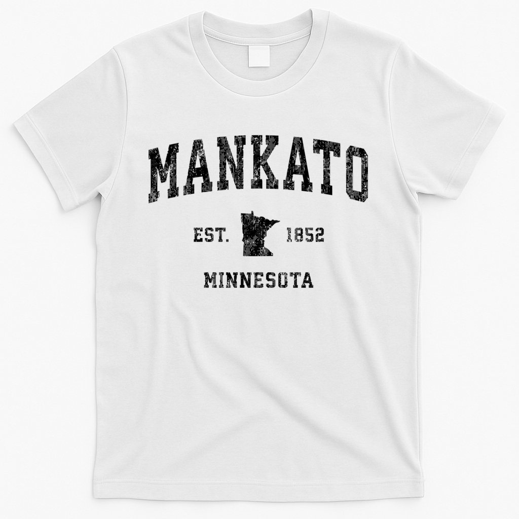 Mankato Minnesota Mn Vintage Established Athletic Sports Design T-Shirt