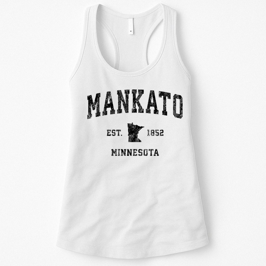 Mankato Minnesota Mn Vintage Established Athletic Sports Design Womens Tank Top