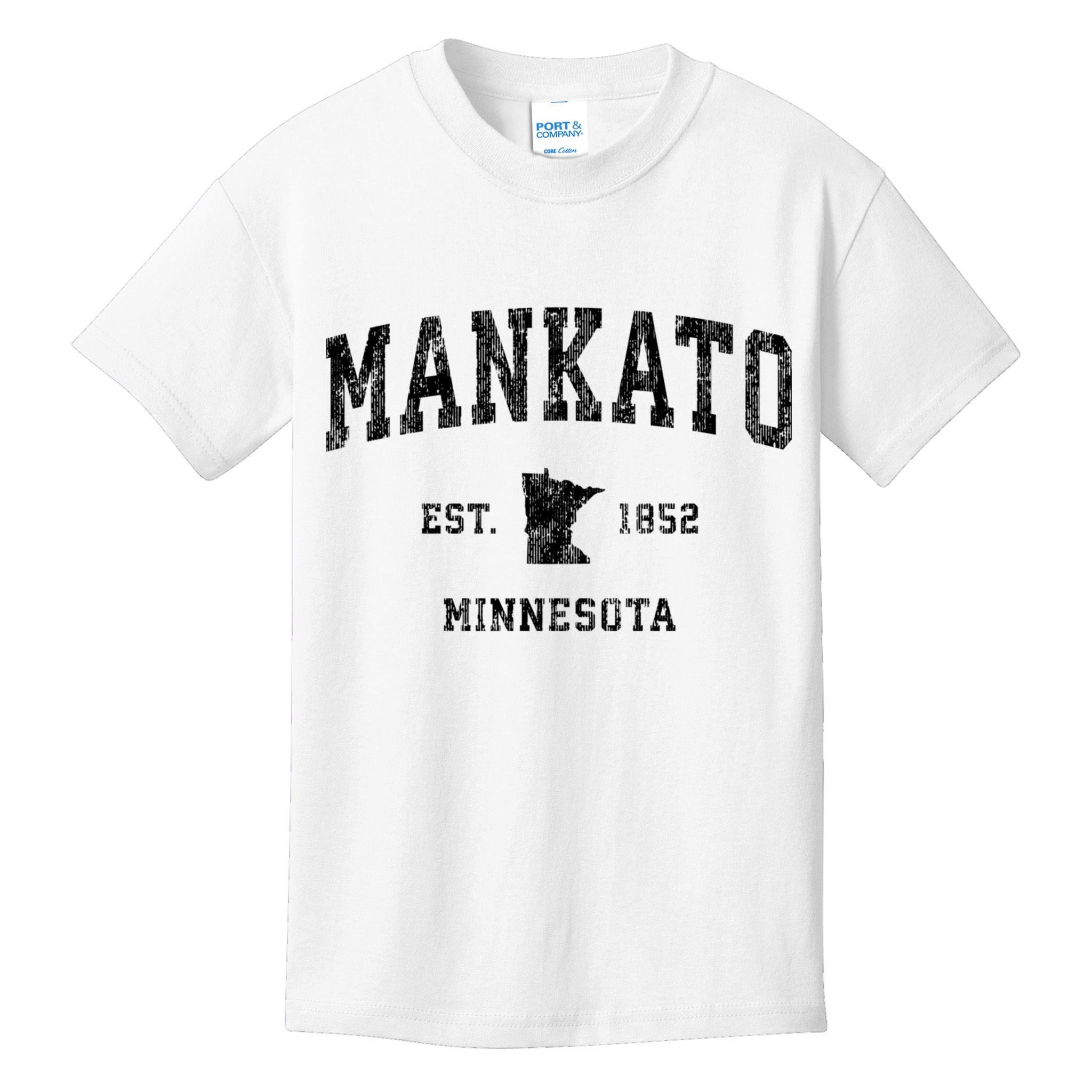 Mankato Minnesota Mn Vintage Established Athletic Sports Design Kids T-Shirt