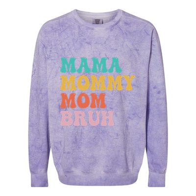 Mama Mommy Mom Bruh Funny Mothers Day for mom motherhood Colorblast Crewneck Sweatshirt