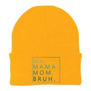 Ma Mama Mom Bruh Green Quote Mama Cute Gift Knit Cap Winter Beanie