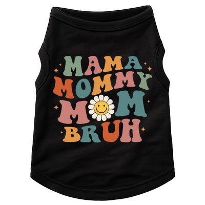 Mama Mommy Mom Bruh Retro Groovy Mothers Day Gifts Wo Doggie Tank
