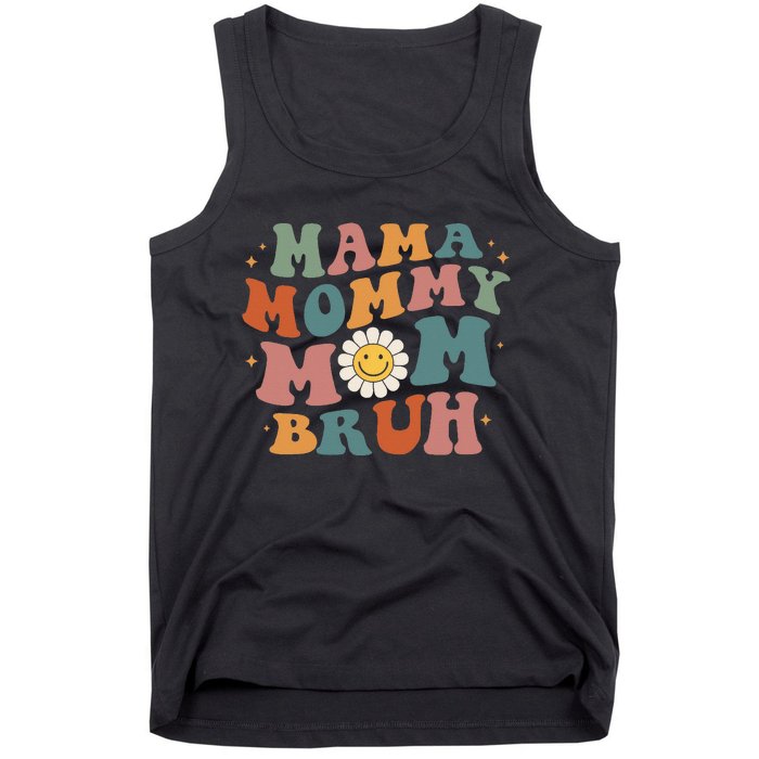 Mama Mommy Mom Bruh Retro Groovy Mothers Day Gifts Wo Tank Top