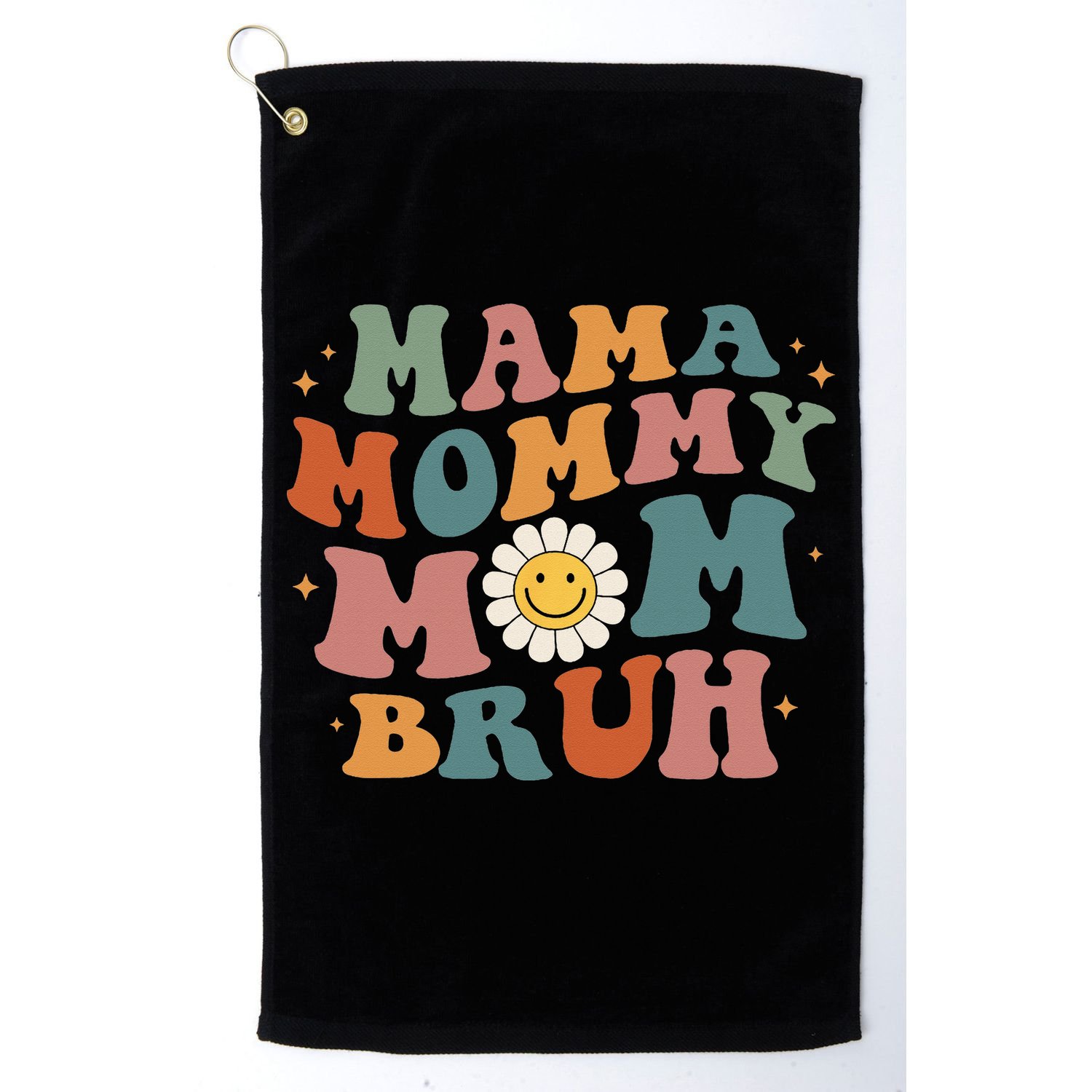 Mama Mommy Mom Bruh Retro Groovy Mothers Day Gifts Wo Golf Towel