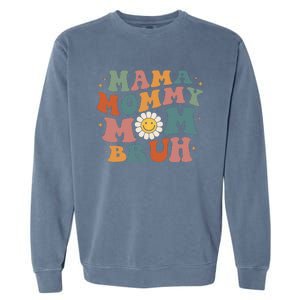 Mama Mommy Mom Bruh Retro Groovy Mothers Day Gifts Wo Garment-Dyed Sweatshirt