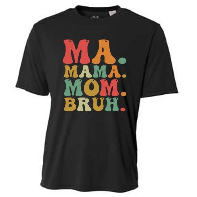 Ma Mama Mom Bruh Retro Cooling Performance Crew T-Shirt