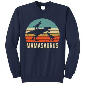 Mommy Mom Mama Dinosaur Funny 2 Two kid Mamasaurus  Gift Tall Sweatshirt