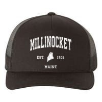 Millinocket Maine Me Vintage Athletic Yupoong Adult 5-Panel Trucker Hat