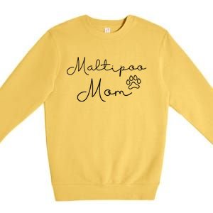 Maltipoo Mom Malitpoo Momma Maltipoo Mama Gift Premium Crewneck Sweatshirt