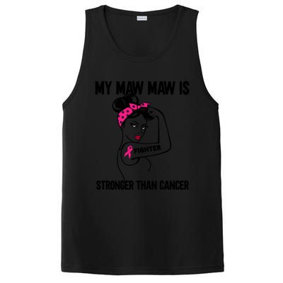 My Maw Maw Is Stronger Than Cancer Breast Cancer Funny Gift PosiCharge Competitor Tank