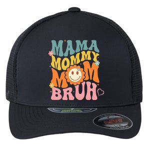 Mama Mommy Mom Bruh Mom Mother Flexfit Unipanel Trucker Cap