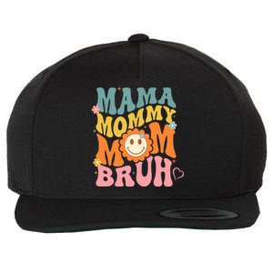 Mama Mommy Mom Bruh Mom Mother Wool Snapback Cap