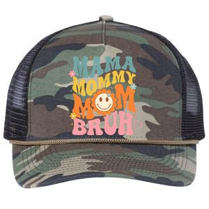 Mama Mommy Mom Bruh Mom Mother Retro Rope Trucker Hat Cap