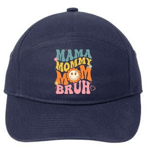 Mama Mommy Mom Bruh Mom Mother 7-Panel Snapback Hat