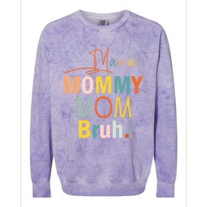 Mama Mommy Mom Bruh Funny Mothers Day Gifts for Mom Colorblast Crewneck Sweatshirt