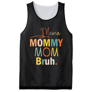 Mama Mommy Mom Bruh Funny Mothers Day Gifts for Mom Mesh Reversible Basketball Jersey Tank