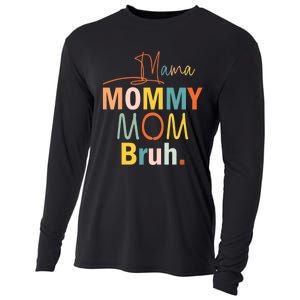 Mama Mommy Mom Bruh Funny Mothers Day Gifts for Mom Cooling Performance Long Sleeve Crew