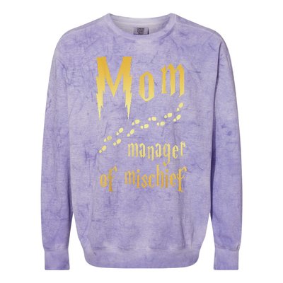 Magical Mom, Manager Of Mischief Colorblast Crewneck Sweatshirt