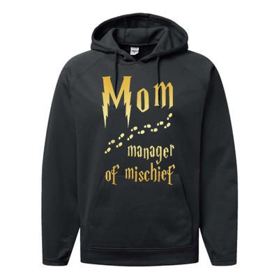 Magical Mom, Manager Of Mischief Performance Fleece Hoodie