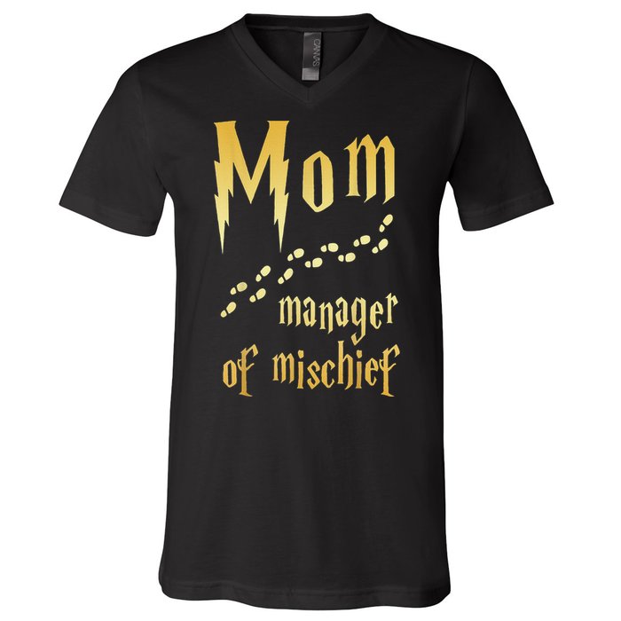 Magical Mom, Manager Of Mischief V-Neck T-Shirt