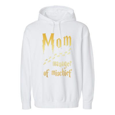 Magical Mom, Manager Of Mischief Garment-Dyed Fleece Hoodie