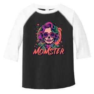 Momster Monster Mom Halloween Skeleton Spooky Mom Mama Toddler Fine Jersey T-Shirt