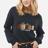 Melanin MLK Martin Luther King Jr. I Have Dream Cool Cropped Pullover Crew