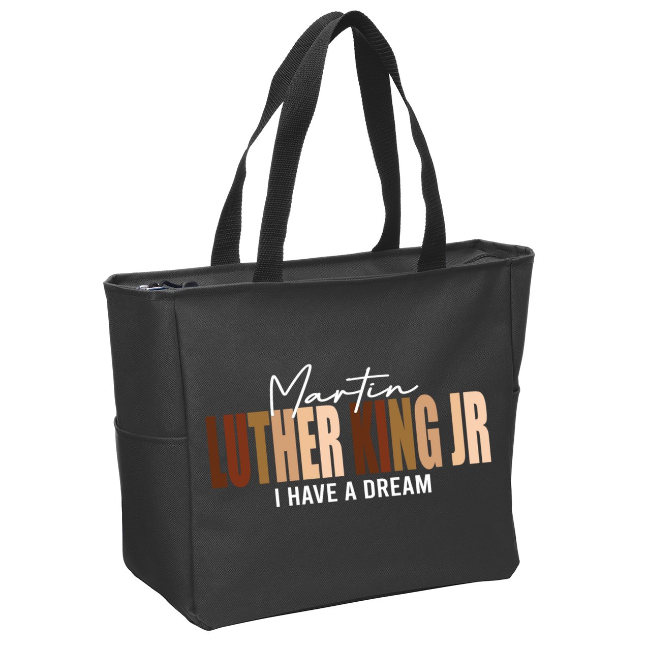 Melanin MLK Martin Luther King Jr. I Have Dream Cool Zip Tote Bag