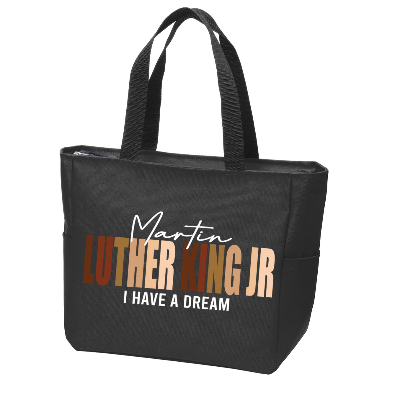 Melanin MLK Martin Luther King Jr. I Have Dream Cool Zip Tote Bag