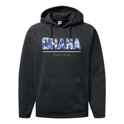 McKenzie Milton Merch Ohana Over Everything Blue Performance Fleece Hoodie