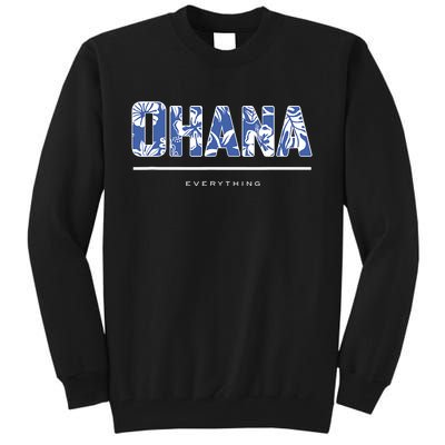 McKenzie Milton Merch Ohana Over Everything Blue Tall Sweatshirt