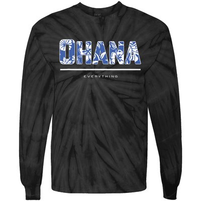 McKenzie Milton Merch Ohana Over Everything Blue Tie-Dye Long Sleeve Shirt