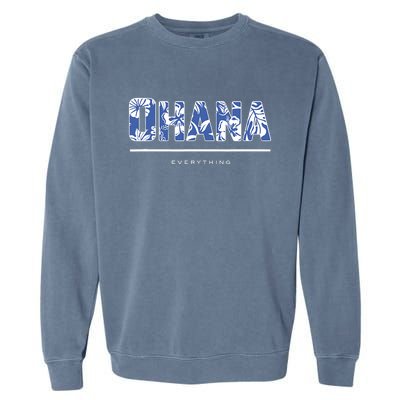 McKenzie Milton Merch Ohana Over Everything Blue Garment-Dyed Sweatshirt