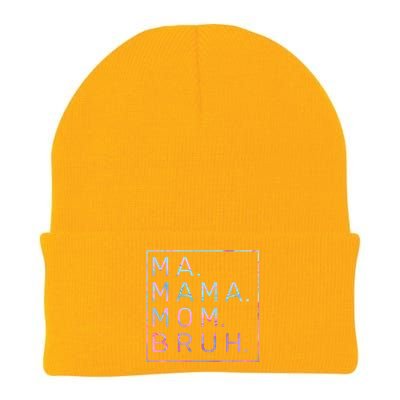 Ma Mama Mom Bruh Tie Dye Gift Knit Cap Winter Beanie