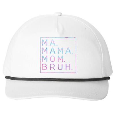 Ma Mama Mom Bruh Tie Dye Gift Snapback Five-Panel Rope Hat