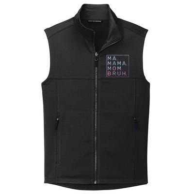 Ma Mama Mom Bruh Tie Dye Gift Collective Smooth Fleece Vest